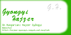 gyongyi hajzer business card