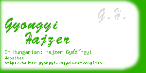 gyongyi hajzer business card